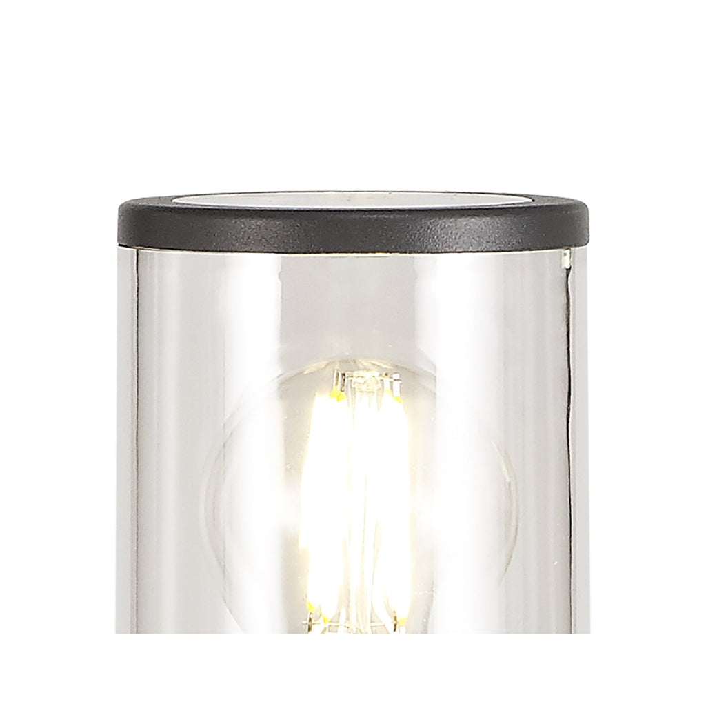 NL7778/CL9 Marc Outdoor 65cm Post Lamp 1 Light Anthracite/Clear