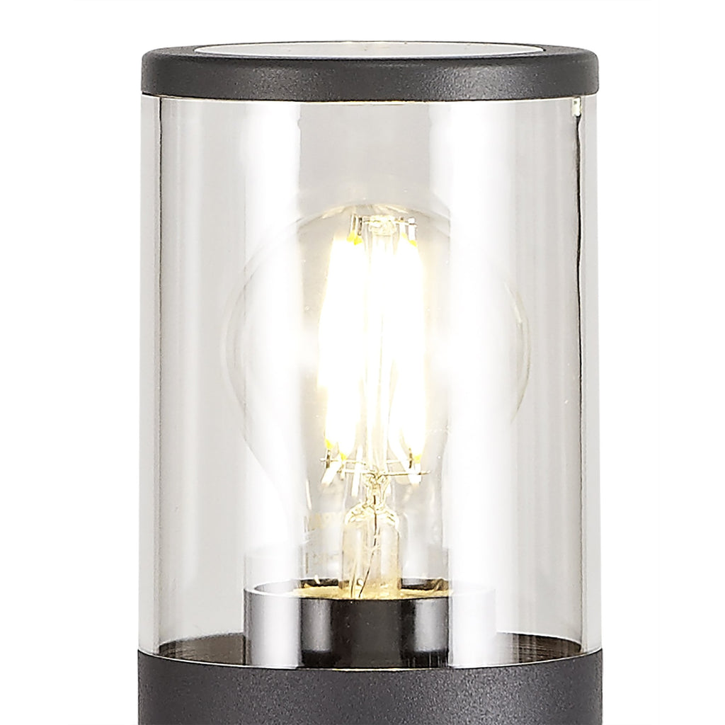 NL7778/CL9 Marc Outdoor 65cm Post Lamp 1 Light Anthracite/Clear