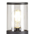 NL7778/CL9 Marc Outdoor 65cm Post Lamp 1 Light Anthracite/Clear