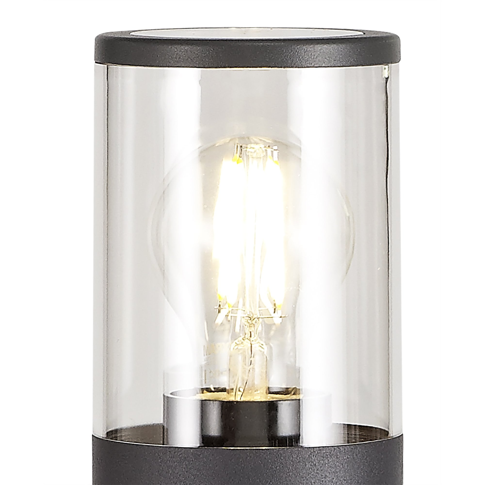 NL7778/CL9 Marc Outdoor 65cm Post Lamp 1 Light Anthracite/Clear