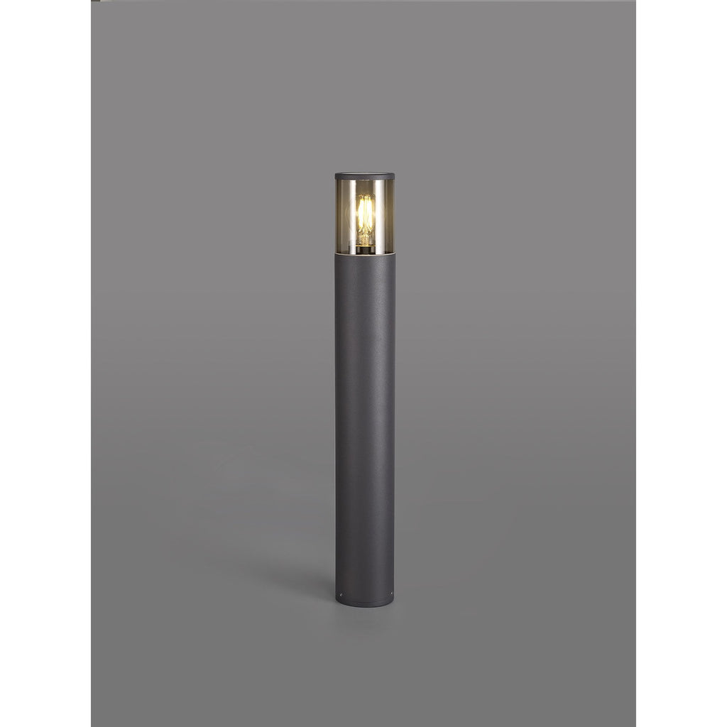 NL7778/SM9 Marc Outdoor 65cm Post Lamp 1 Light Anthracite/Smoked