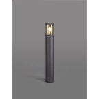 NL7778/SM9 Marc Outdoor 65cm Post Lamp 1 Light Anthracite/Smoked