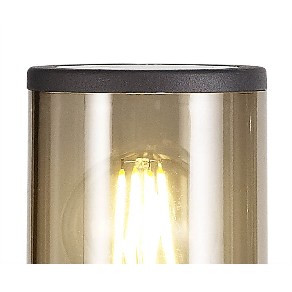 NL7778/SM9 Marc Outdoor 65cm Post Lamp 1 Light Anthracite/Smoked