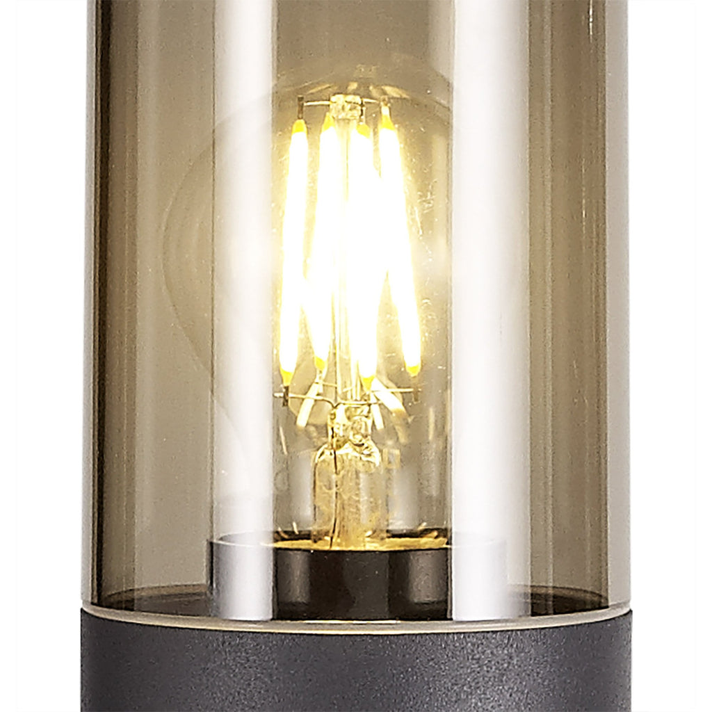 NL7778/SM9 Marc Outdoor 65cm Post Lamp 1 Light Anthracite/Smoked