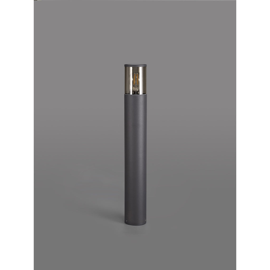 NL7778/SM9 Marc Outdoor 65cm Post Lamp 1 Light Anthracite/Smoked