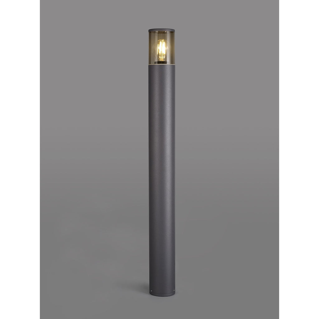 NL7779/SM9 Marc Outdoor 90cm Post Lamp 1 Light Anthracite/Smoked
