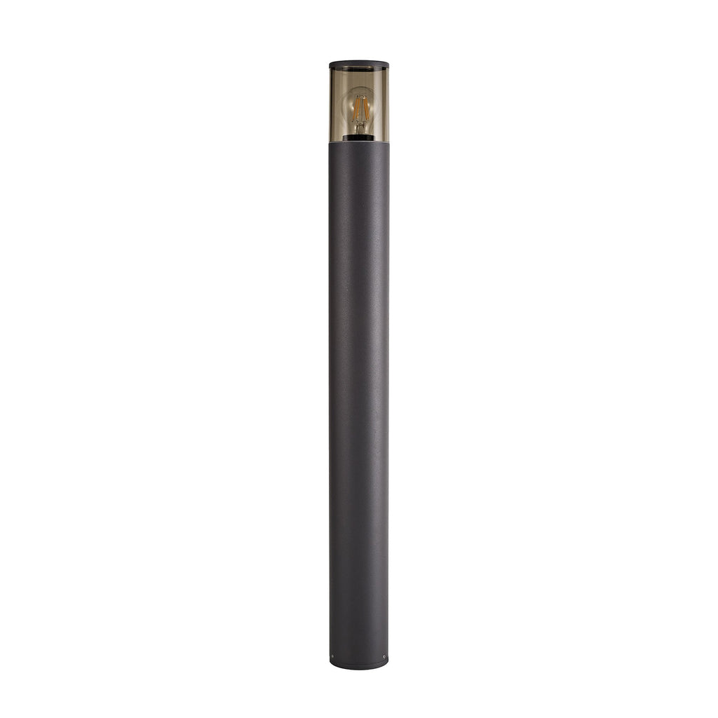 NL7779/SM9 Marc Outdoor 90cm Post Lamp 1 Light Anthracite/Smoked