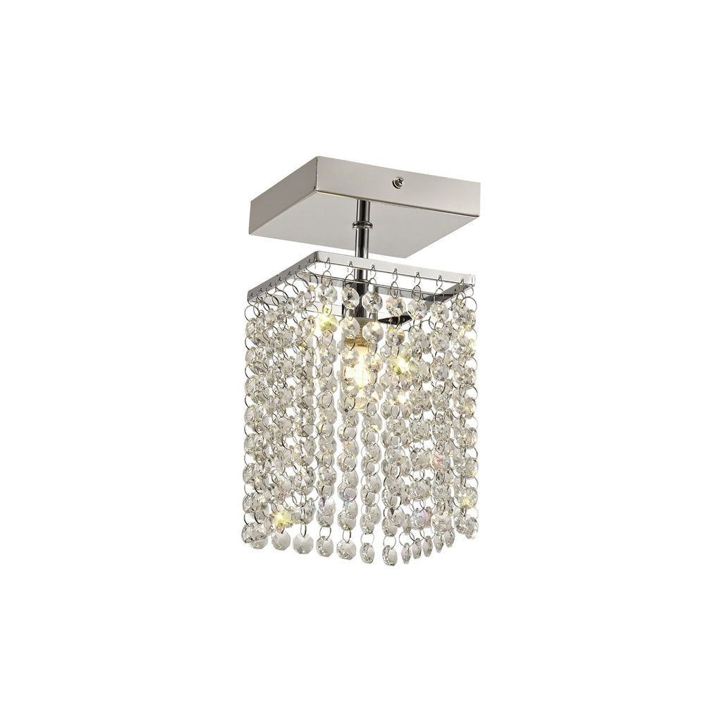 NL70539 Marie Bathroom Ceiling  Light 1 Light Polished Chrome/Crystal