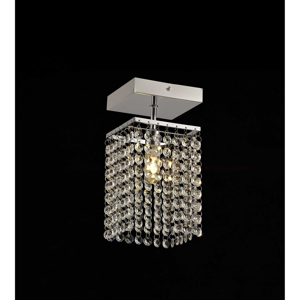 NL70539 Marie Bathroom Ceiling  Light 1 Light Polished Chrome/Crystal