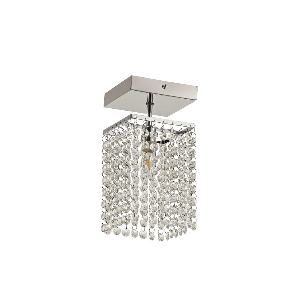 NL70539 Marie Bathroom Ceiling  Light 1 Light Polished Chrome/Crystal
