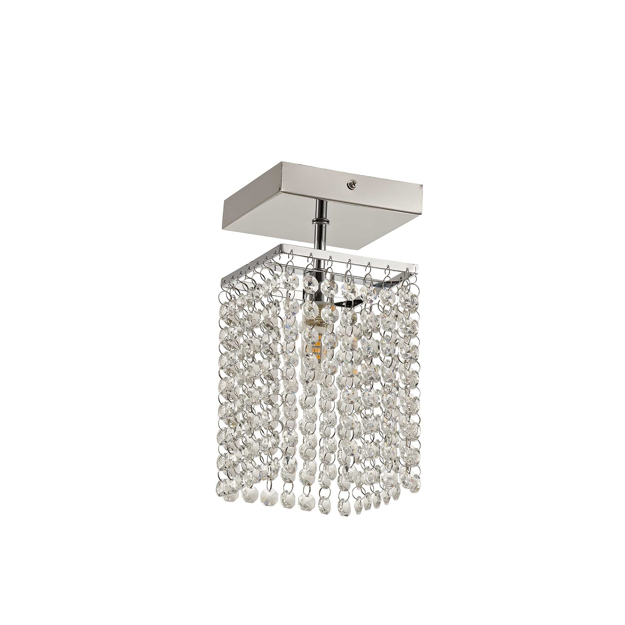 NL70539 Marie Bathroom Ceiling  Light 1 Light Polished Chrome/Crystal