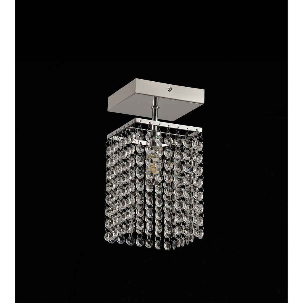 NL70539 Marie Bathroom Ceiling  Light 1 Light Polished Chrome/Crystal