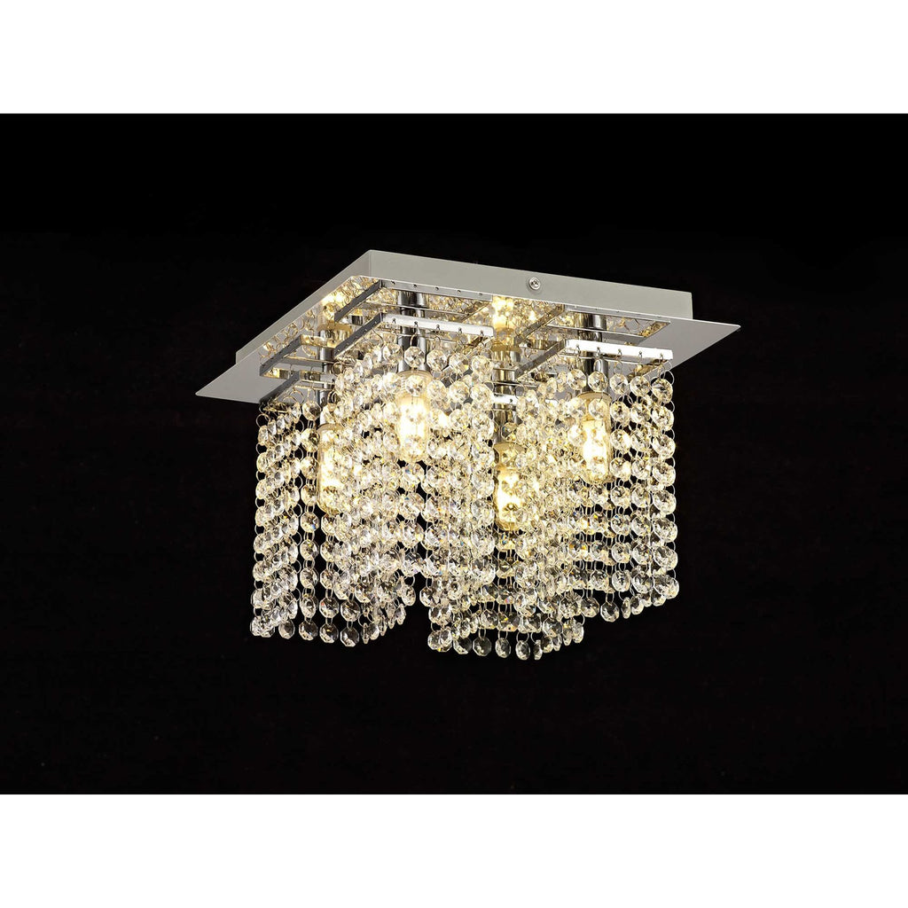 NL70549 Marie Bathroom Ceiling  Light 4 Light Polished Chrome/Crystal