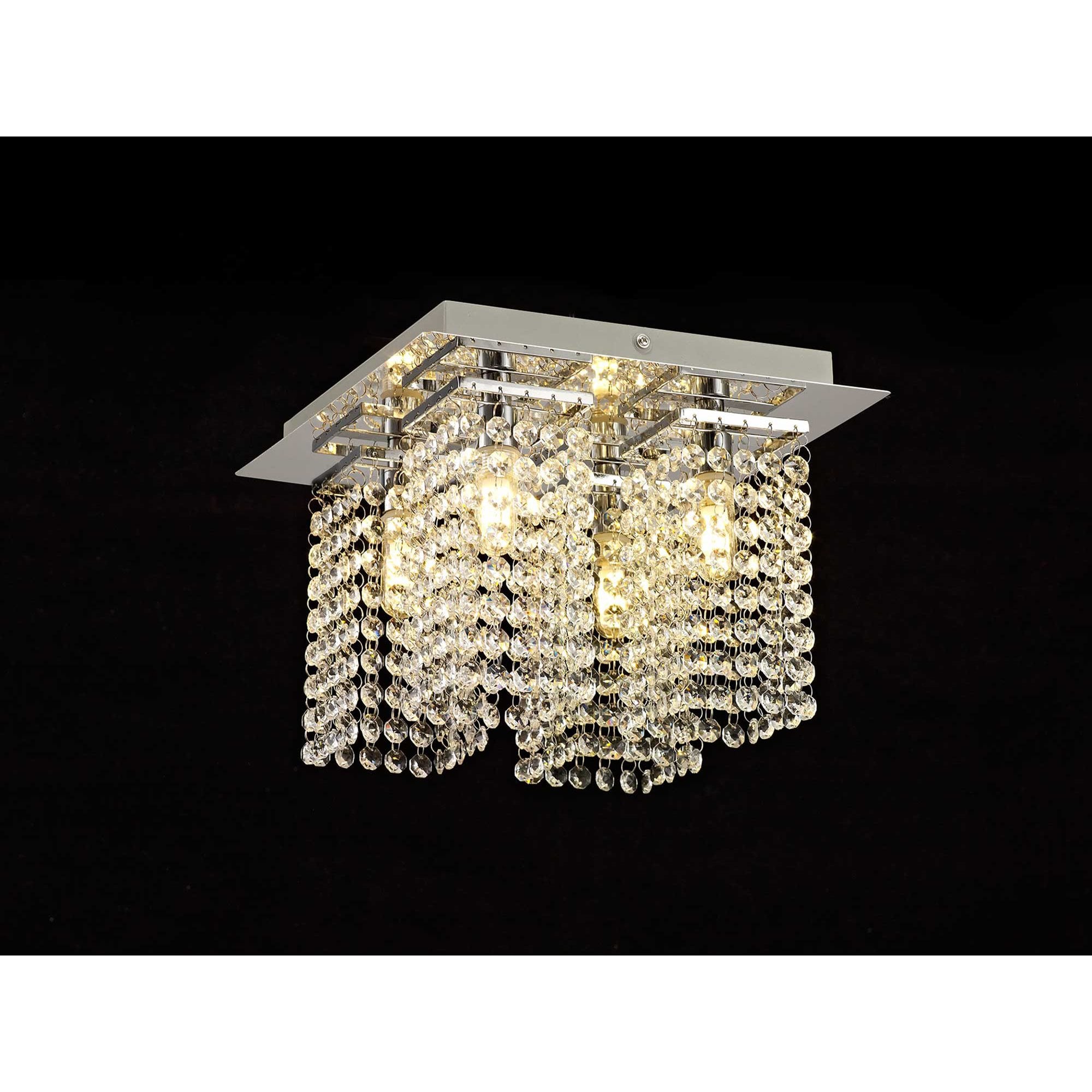 NL70549 Marie Bathroom Ceiling  Light 4 Light Polished Chrome/Crystal