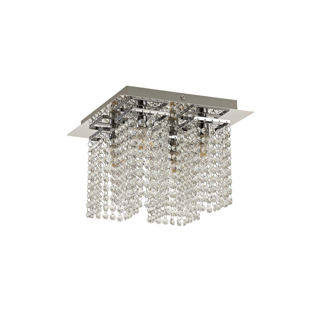 NL70549 Marie Bathroom Ceiling  Light 4 Light Polished Chrome/Crystal