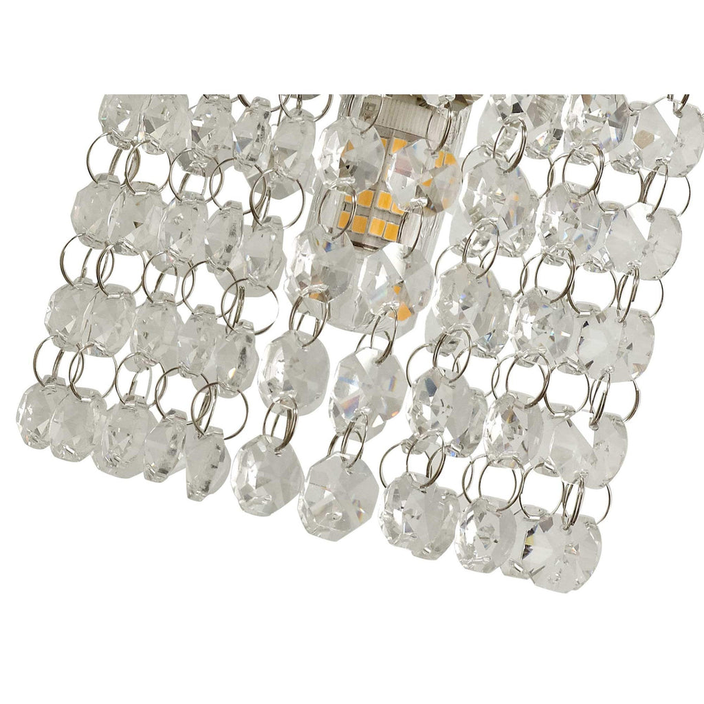NL70559 Marie Bathroom Wall Lamp 1 Light Polished Chrome/Crystal