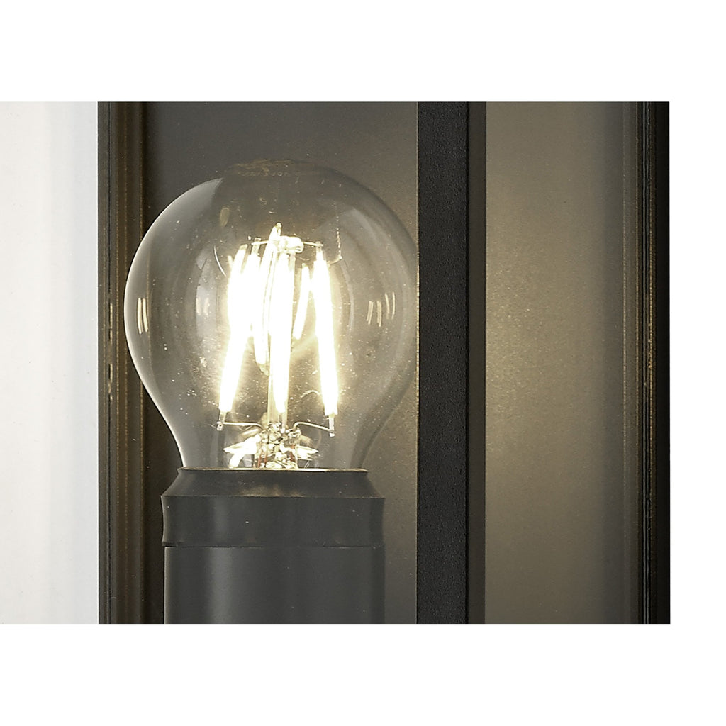 NL71159 Mateo Outdoor Flush Wall Lamp 1 Light Graphite Black