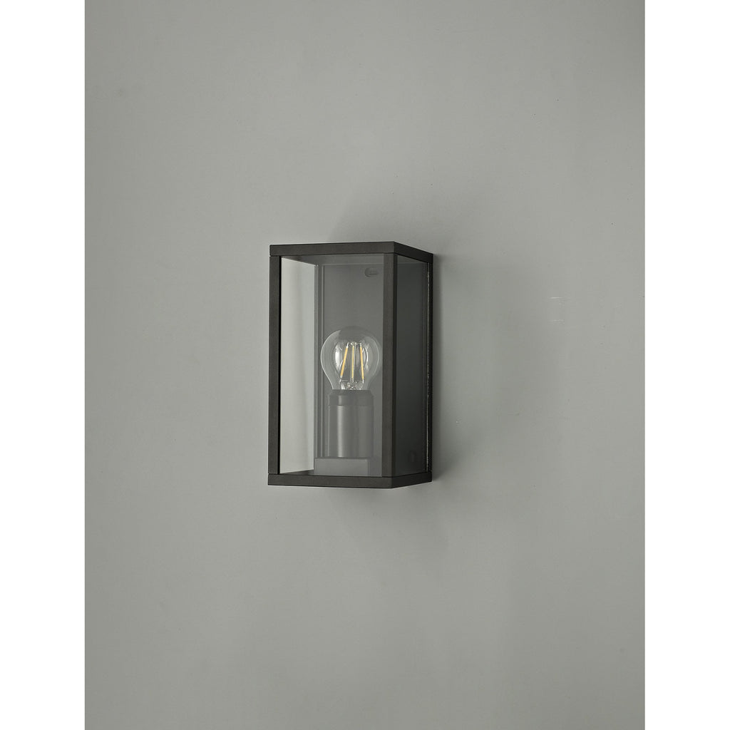 NL71159 Mateo Outdoor Flush Wall Lamp 1 Light Graphite Black