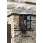 NL71169 Mateo Outdoor Upward Wall Lamp 1 Light Graphite Black