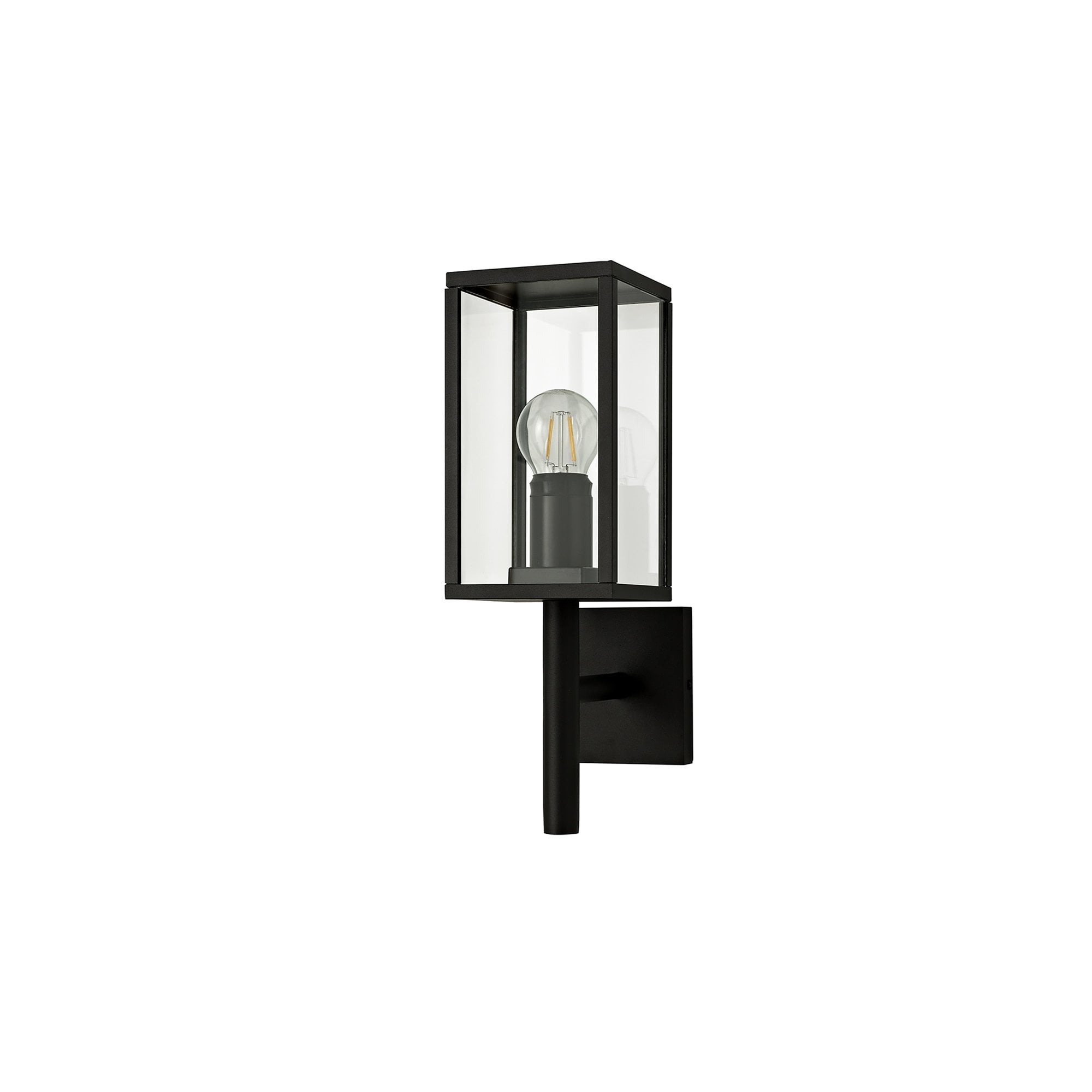 NL71169 Mateo Outdoor Upward Wall Lamp 1 Light Graphite Black