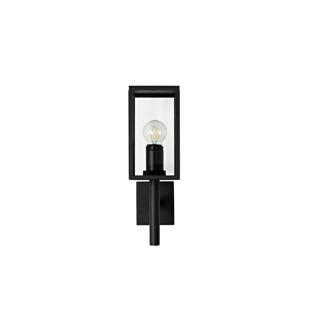 NL71169 Mateo Outdoor Upward Wall Lamp 1 Light Graphite Black