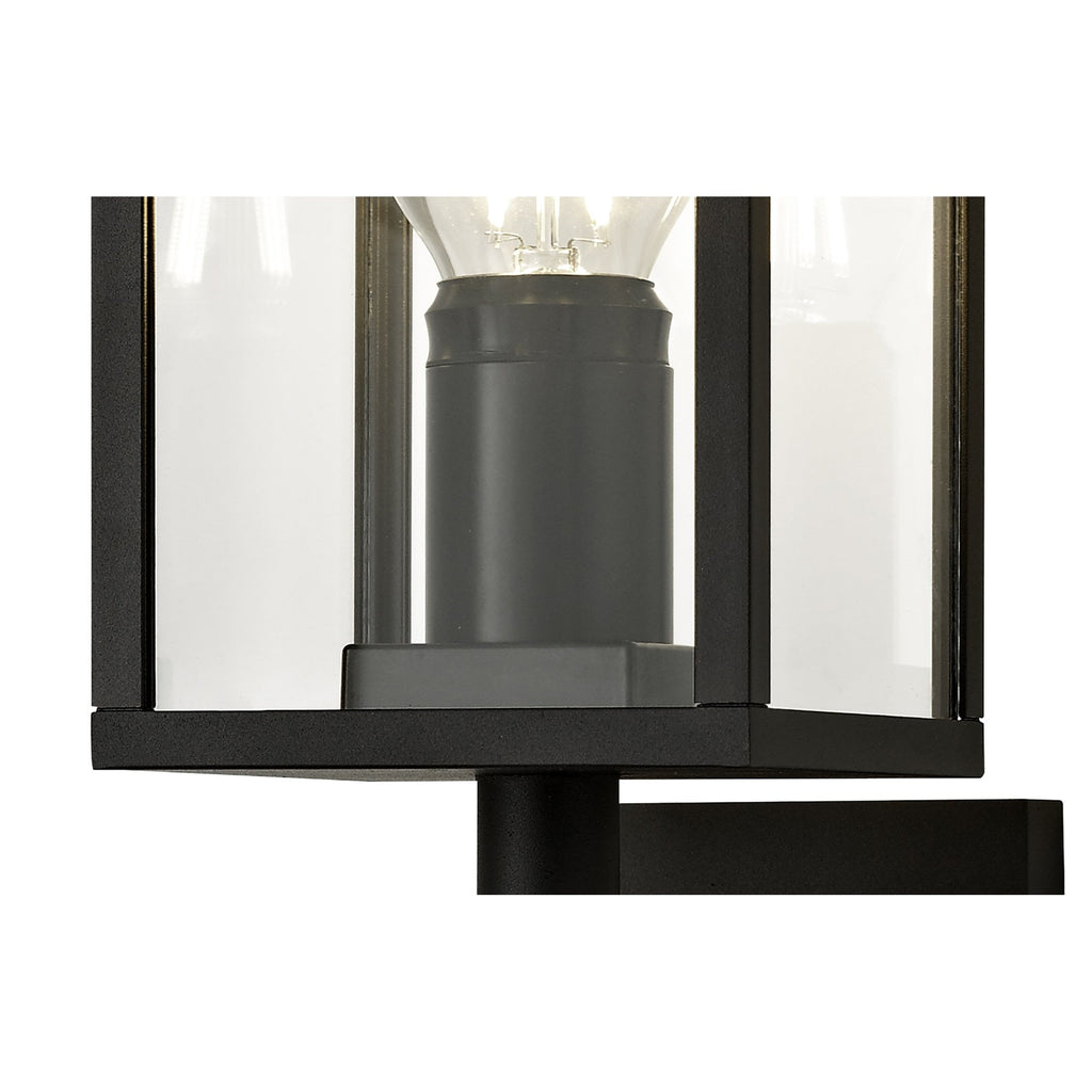 NL71169 Mateo Outdoor Upward Wall Lamp 1 Light Graphite Black