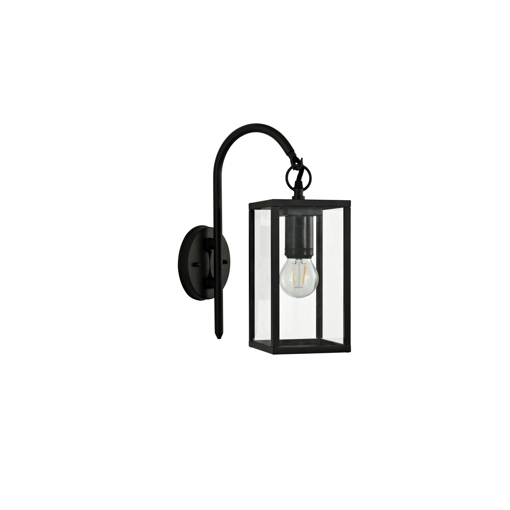 NL71179 Mateo Outdoor Downward Wall Lamp 1 Light Graphite Black