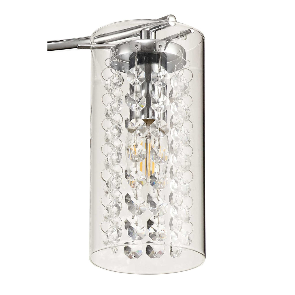 NL70449 Minnie Semi Ceiling 3 Light Polished Chrome/Crystal/Glass
