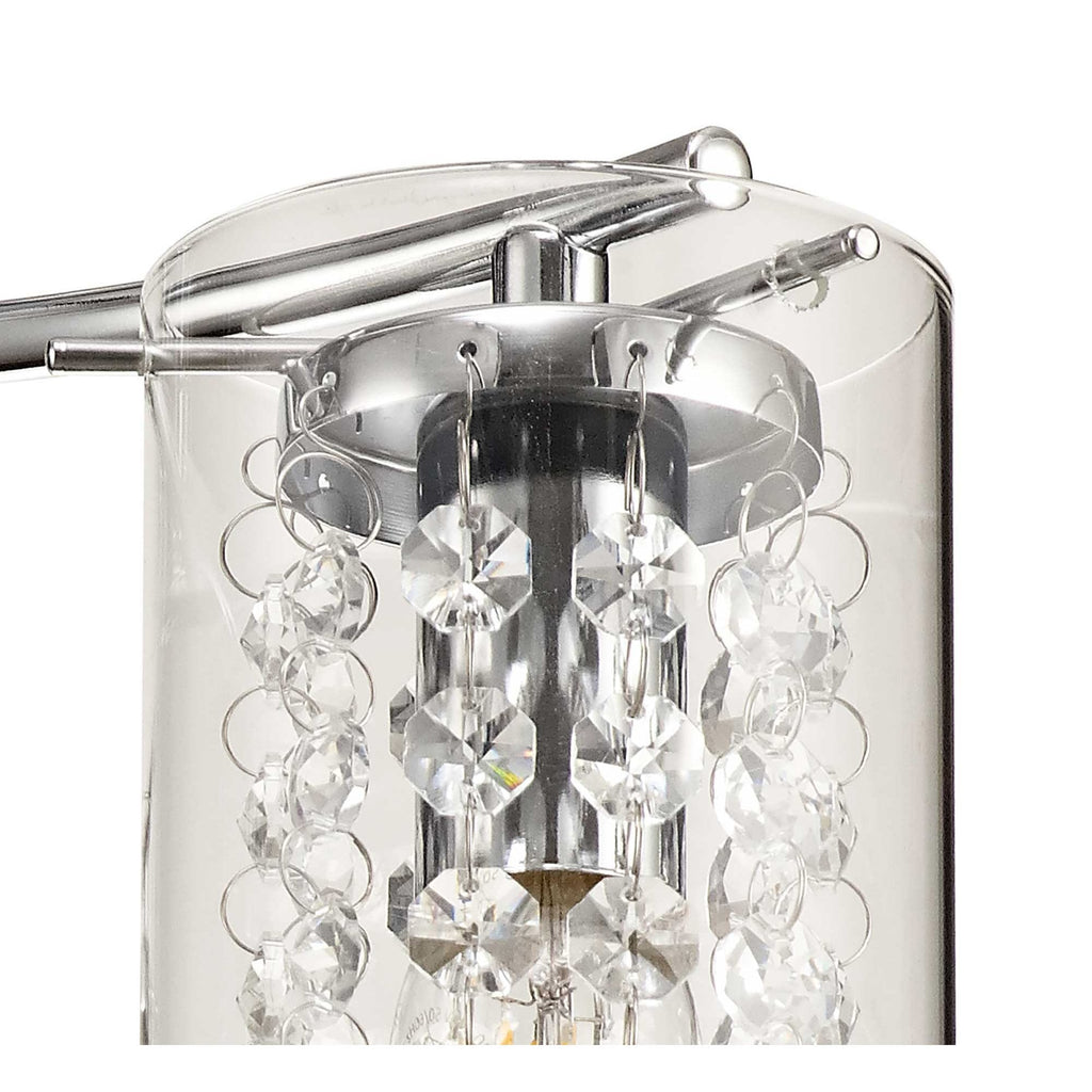 NL70449 Minnie Semi Ceiling 3 Light Polished Chrome/Crystal/Glass