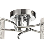 NL70459 Minnie Semi Ceiling 5 Light Polished Chrome/Crystal/Glass