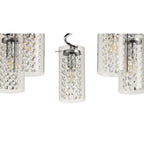 NL70459 Minnie Semi Ceiling 5 Light Polished Chrome/Crystal/Glass
