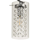 NL70459 Minnie Semi Ceiling 5 Light Polished Chrome/Crystal/Glass