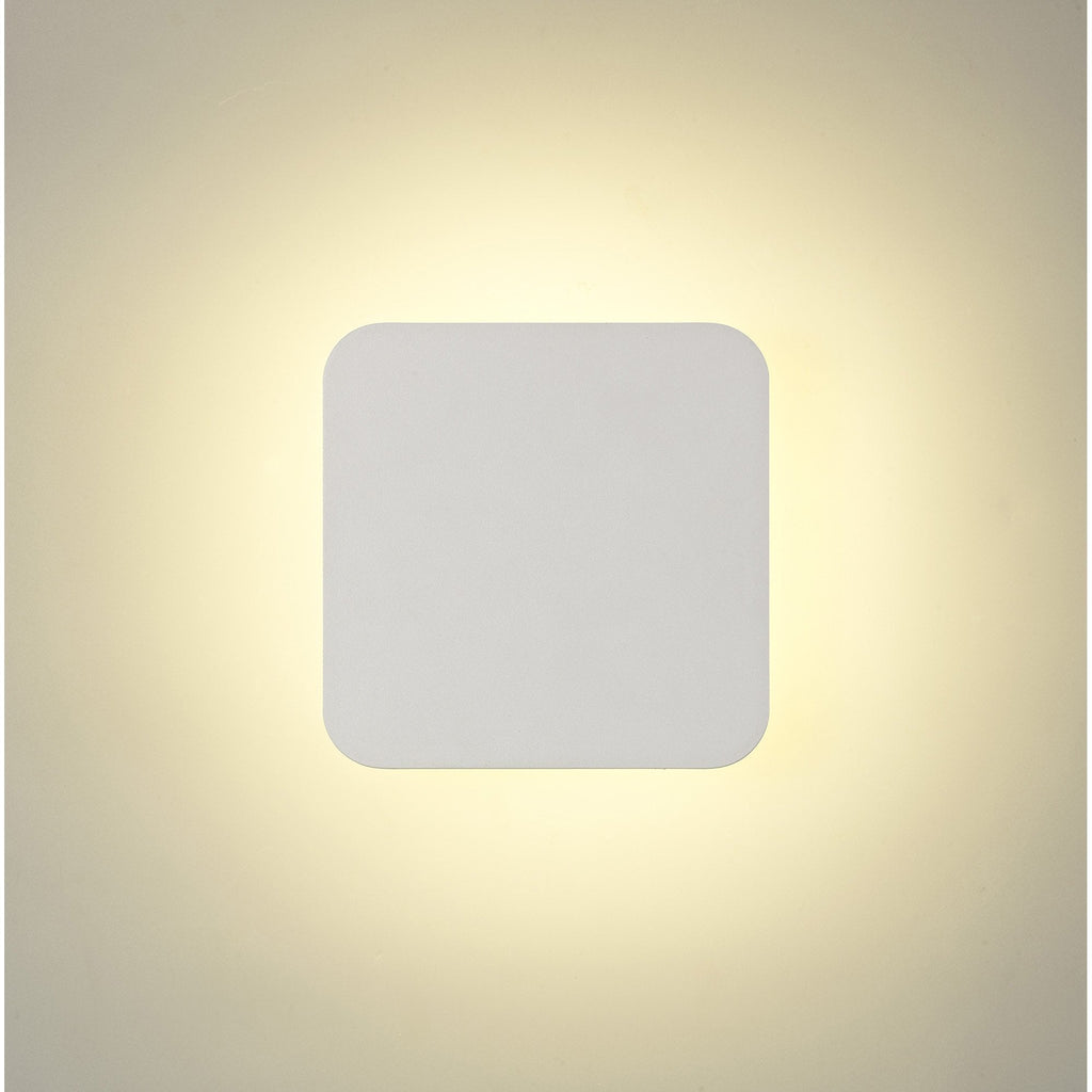 NLK03789 Modena Magnetic Base Wall Lamp LED 15cm Square Sand White