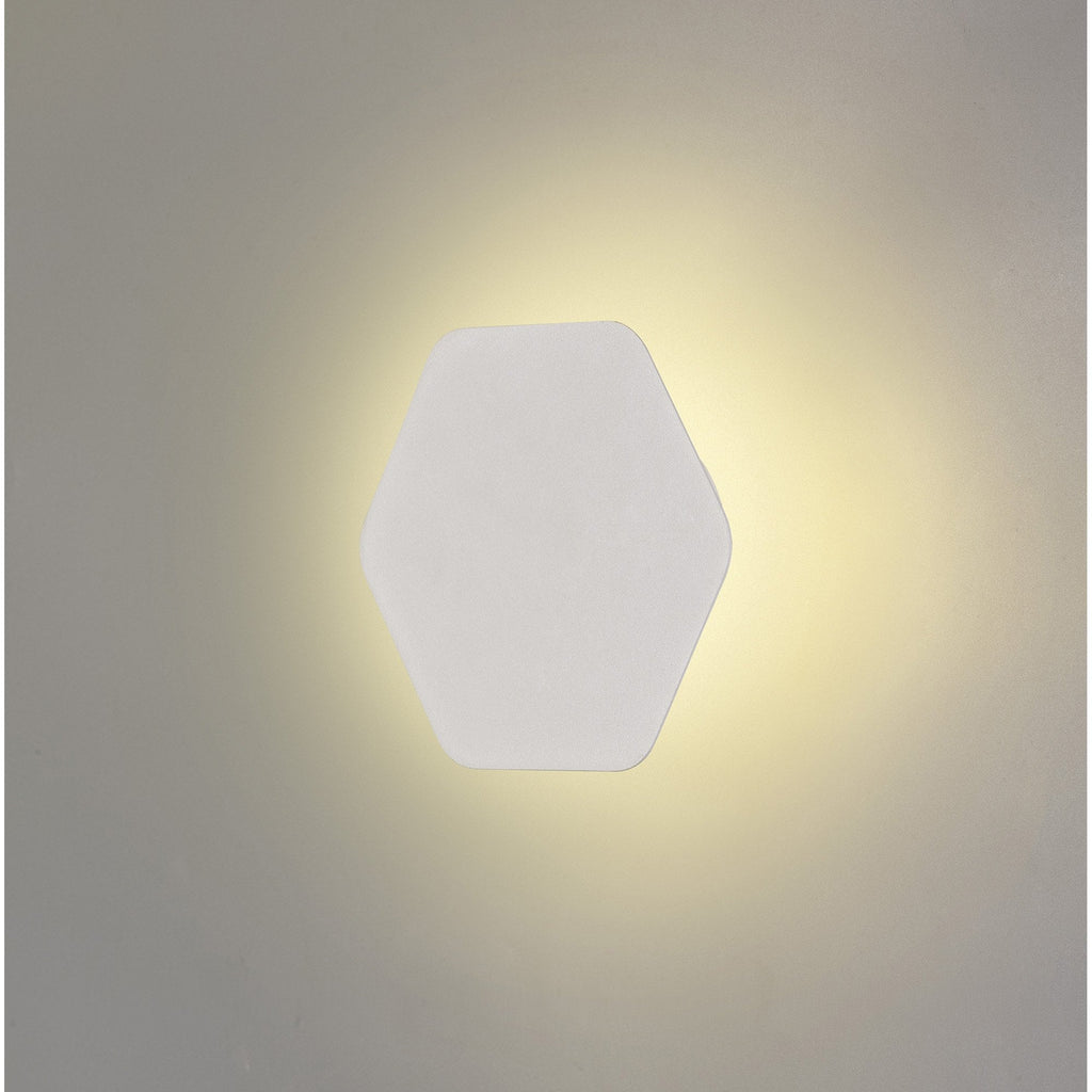 NLK03829 Modena Magnetic Base Wall Lamp LED 15cm Horizontal Hexagonal Sand White