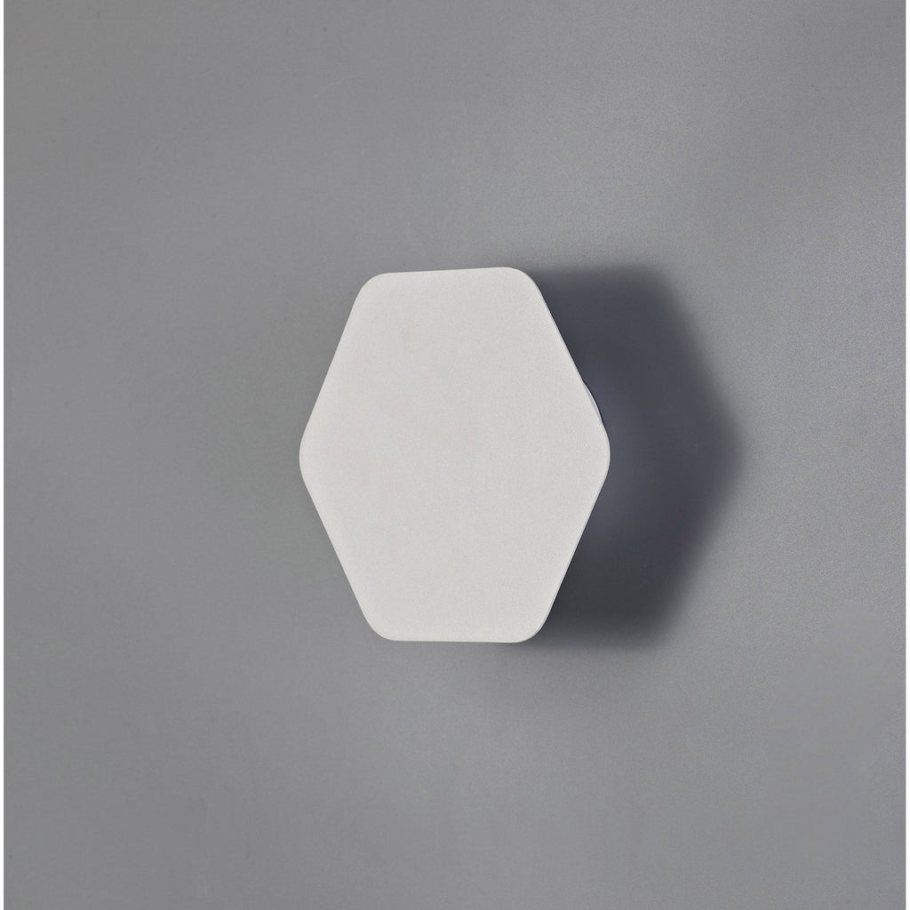 NLK03829 Modena Magnetic Base Wall Lamp LED 15cm Horizontal Hexagonal Sand White