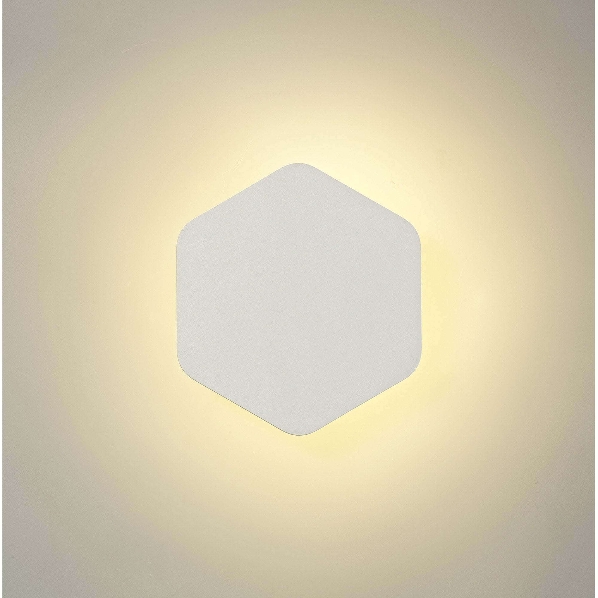 NLK03839 Modena Magnetic Base Wall Lamp LED 15cm Vertical Hexagonal Sand White