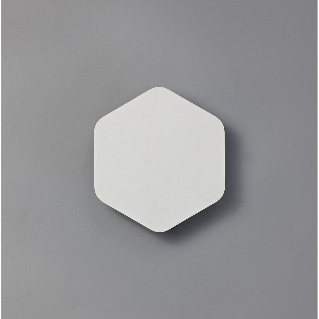 NLK03839 Modena Magnetic Base Wall Lamp LED 15cm Vertical Hexagonal Sand White