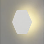 NLK03849 Modena Magnetic Base Wall Lamp LED 20cm Horizontal Hexagonal Sand White