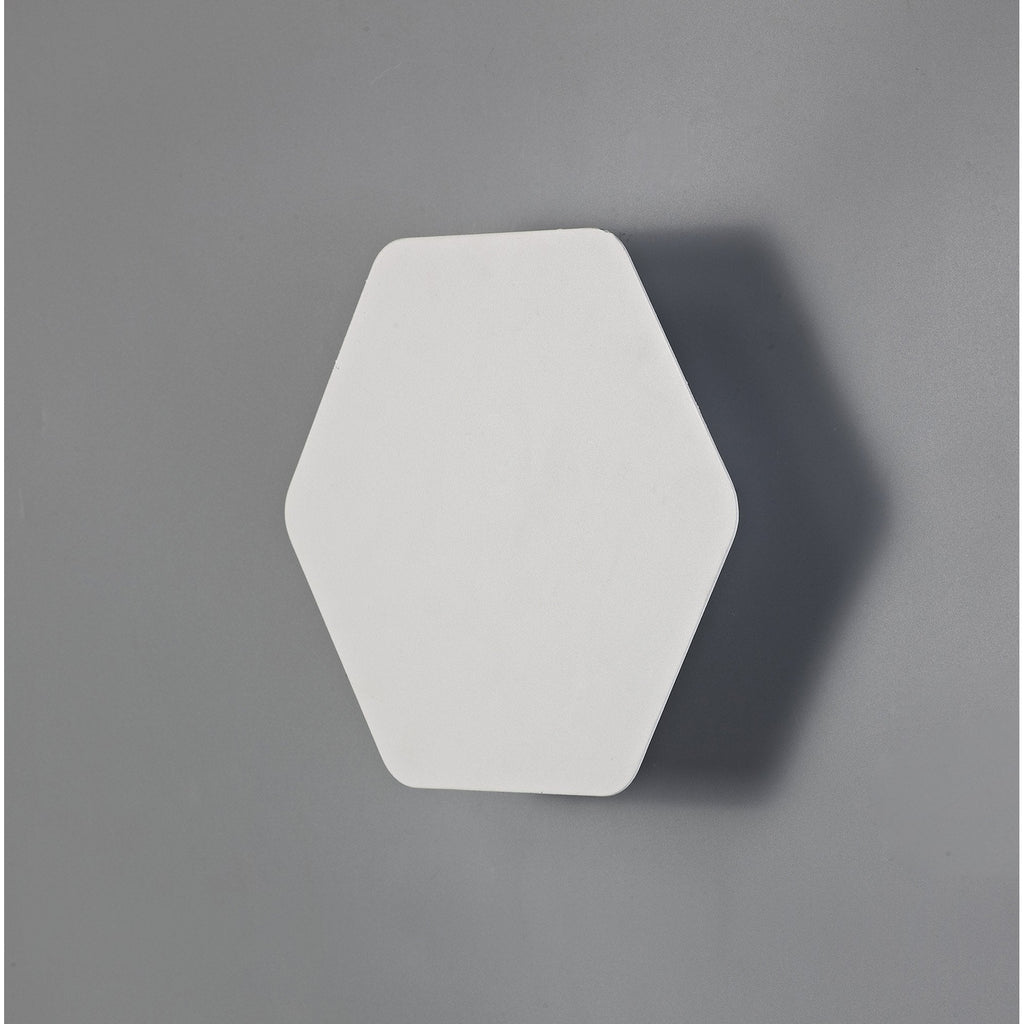 NLK03849 Modena Magnetic Base Wall Lamp LED 20cm Horizontal Hexagonal Sand White