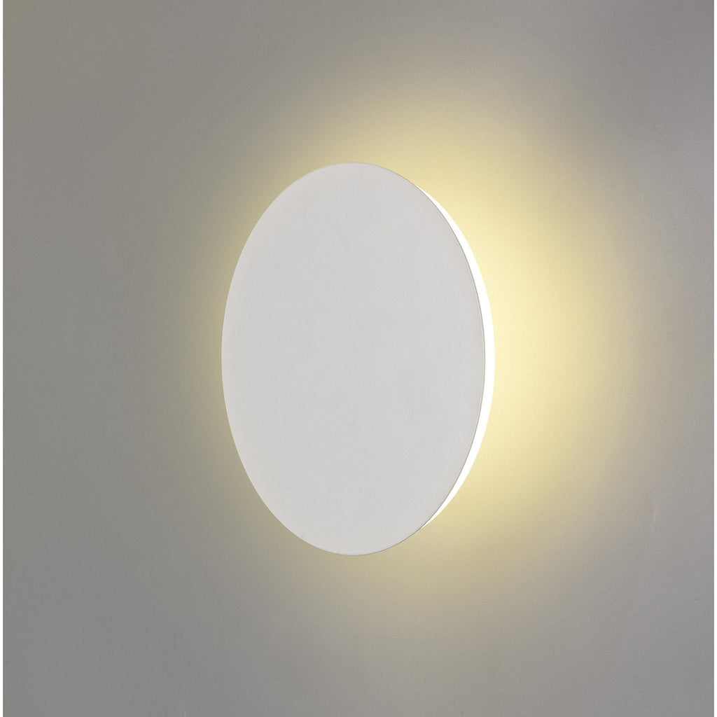 NLK03869 Modena Magnetic Base Wall Lamp LED 20/19cm Round Centre Sand White/Acrylic Frosted Diffuser