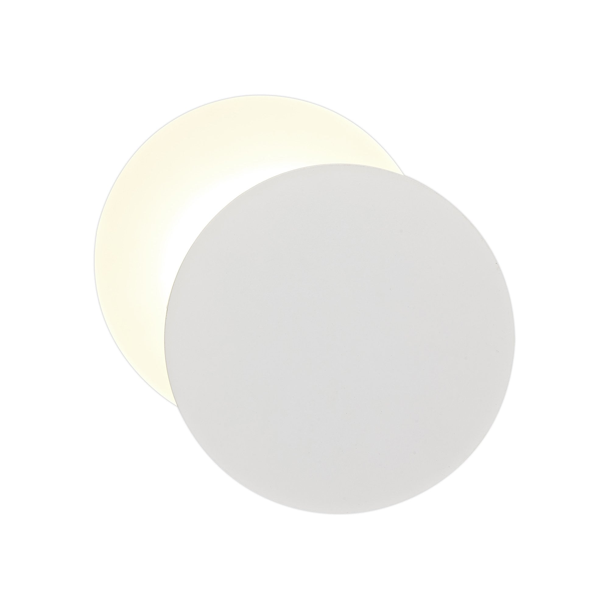 NLK03879 Modena Magnetic Base Wall Lamp LED 20/19cm Round Right Offset Sand White/Acrylic Frosted Diffuser