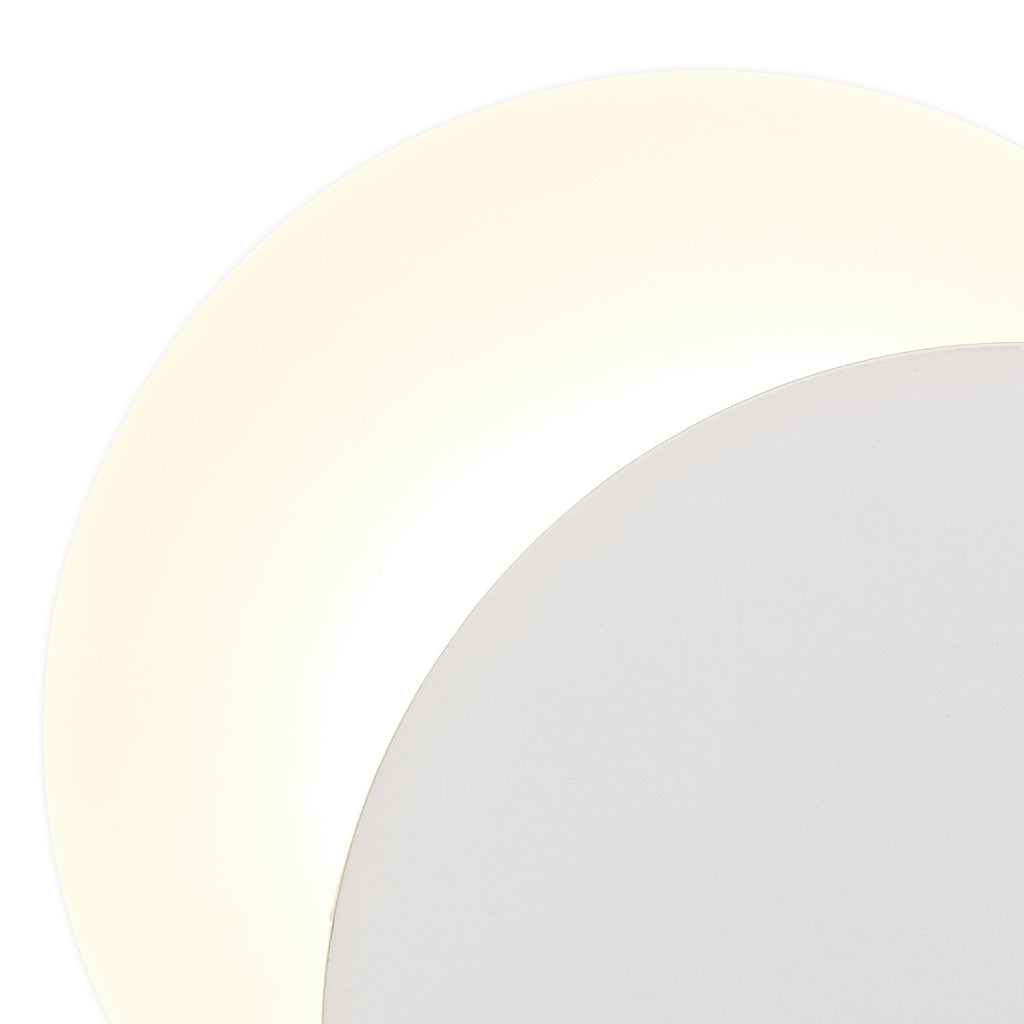 NLK03879 Modena Magnetic Base Wall Lamp LED 20/19cm Round Right Offset Sand White/Acrylic Frosted Diffuser