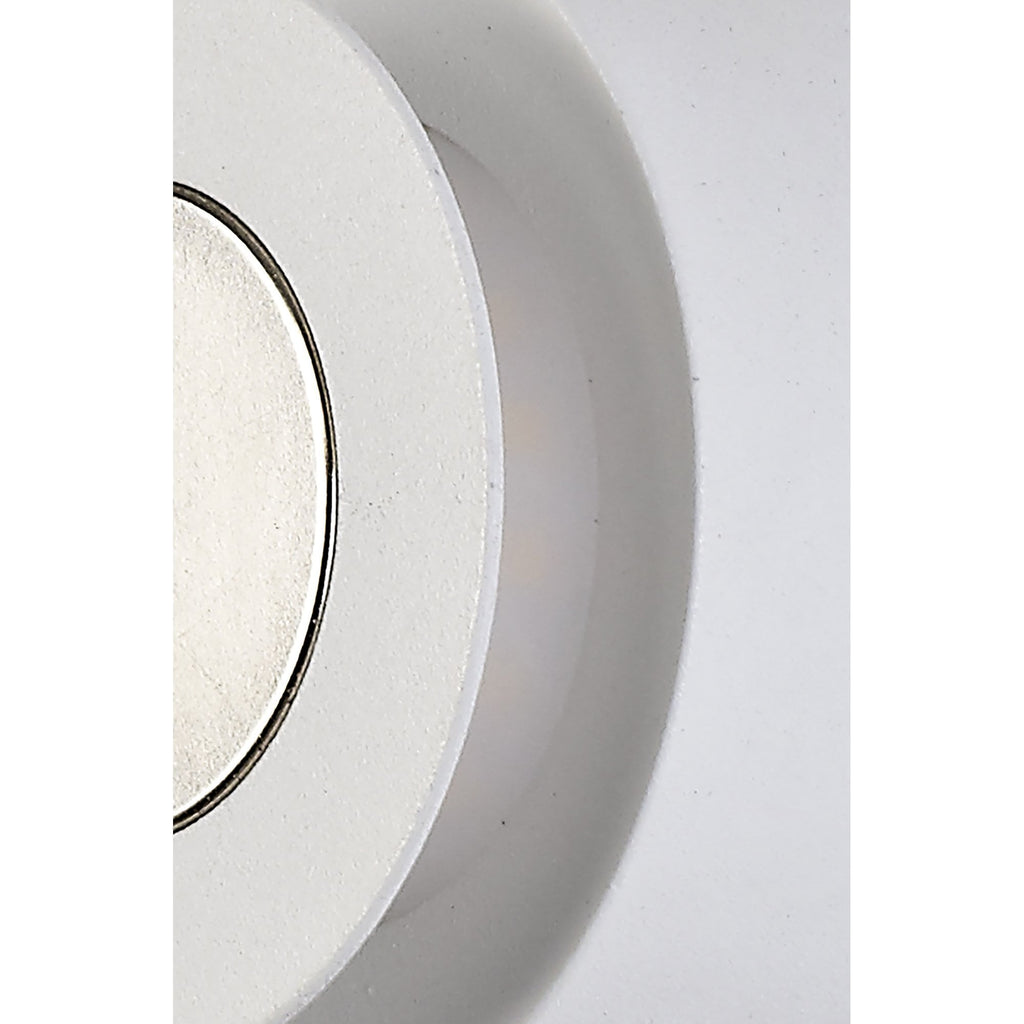 NLK03879 Modena Magnetic Base Wall Lamp LED 20/19cm Round Right Offset Sand White/Acrylic Frosted Diffuser