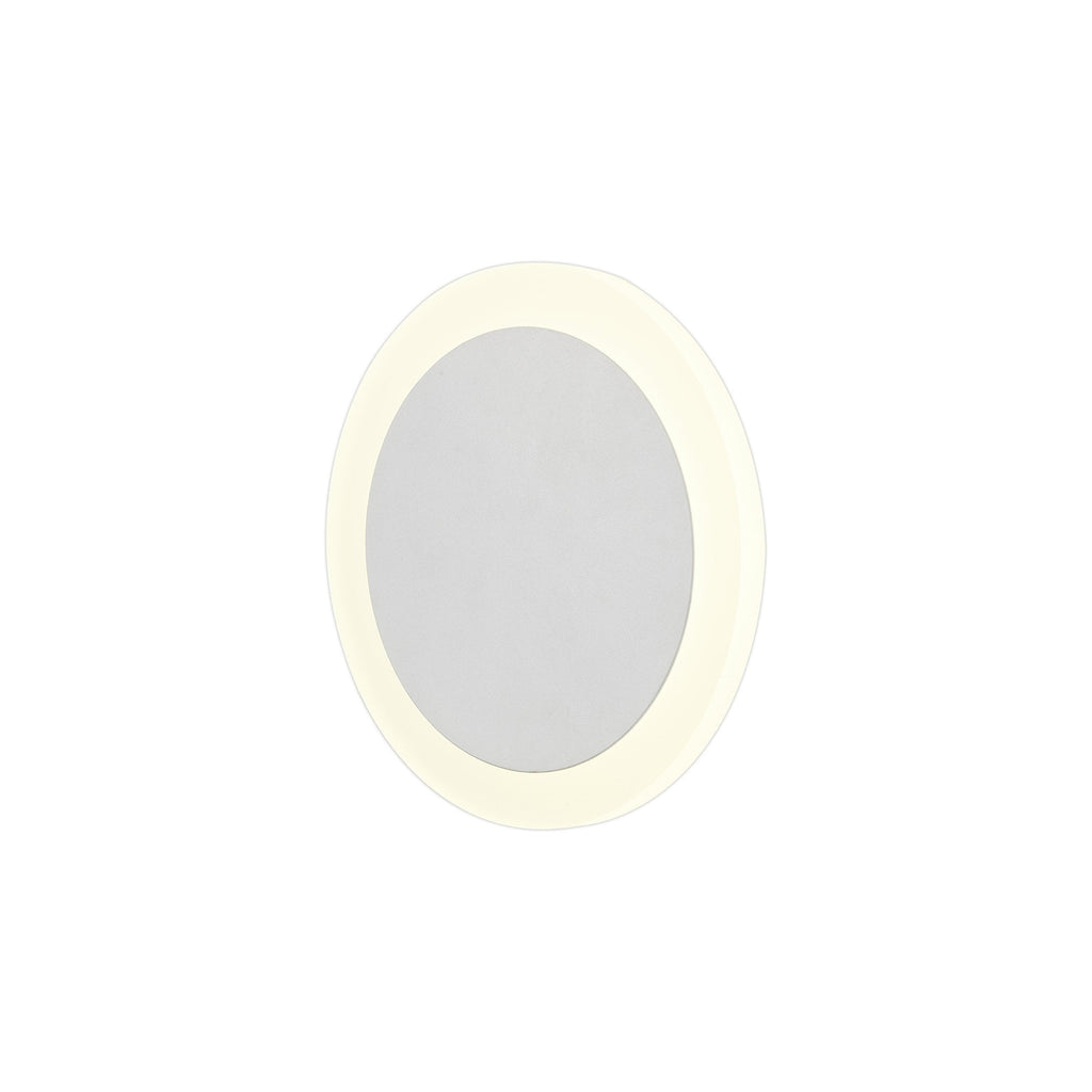 NLK03899 Modena Magnetic Base Wall Lamp LED 15/19cm Round Centre Sand White/Acrylic Frosted Diffuser