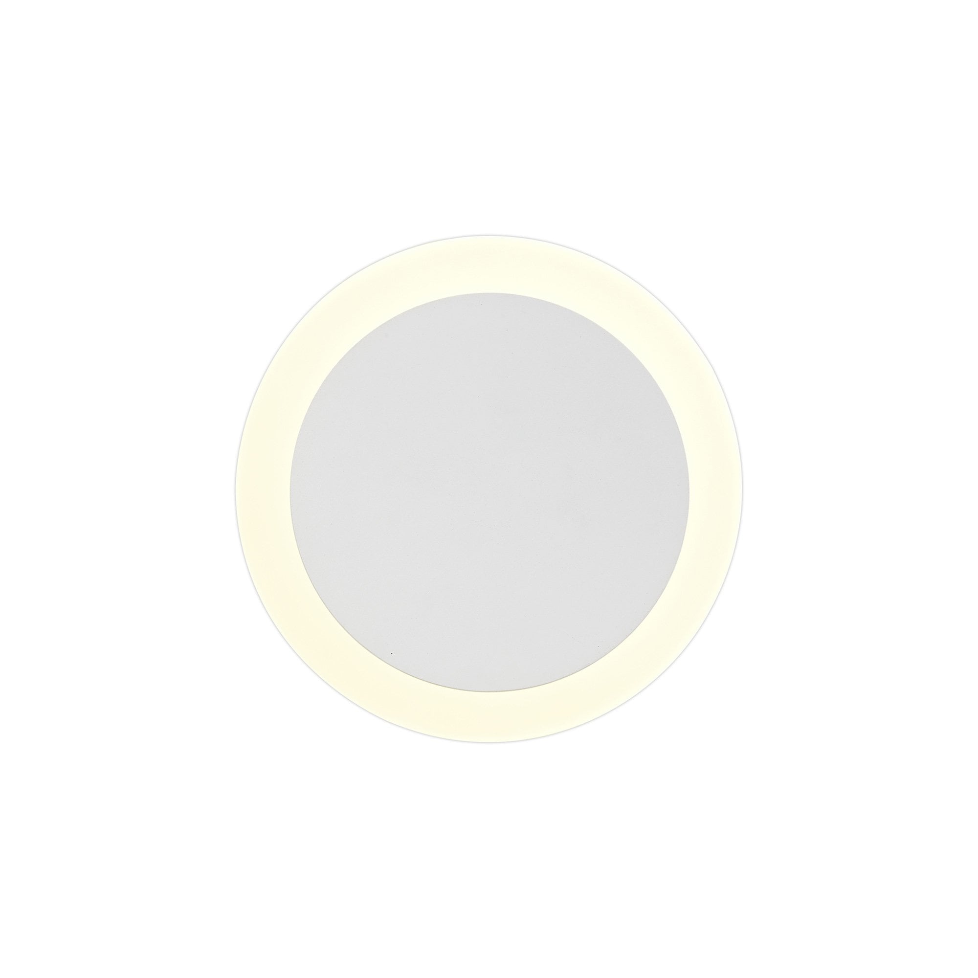 NLK03899 Modena Magnetic Base Wall Lamp LED 15/19cm Round Centre Sand White/Acrylic Frosted Diffuser