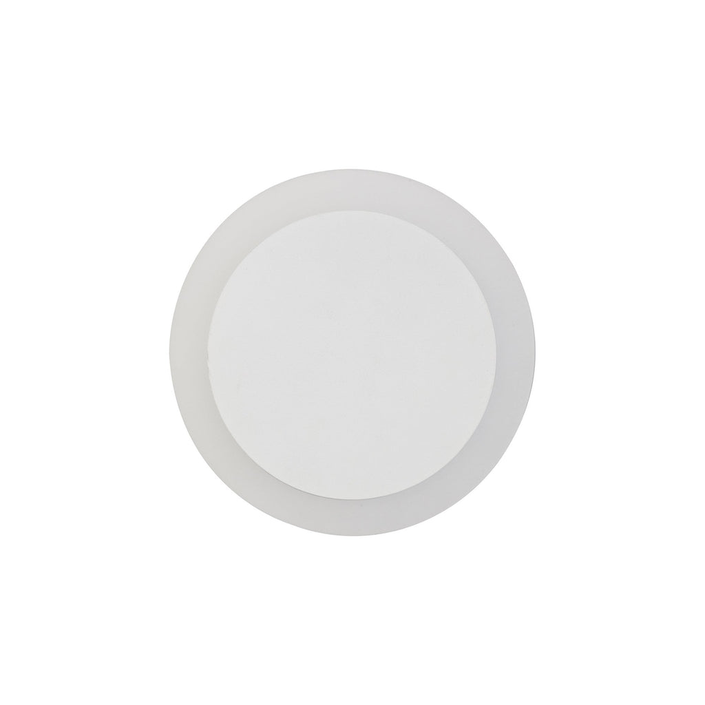 NLK03899 Modena Magnetic Base Wall Lamp LED 15/19cm Round Centre Sand White/Acrylic Frosted Diffuser