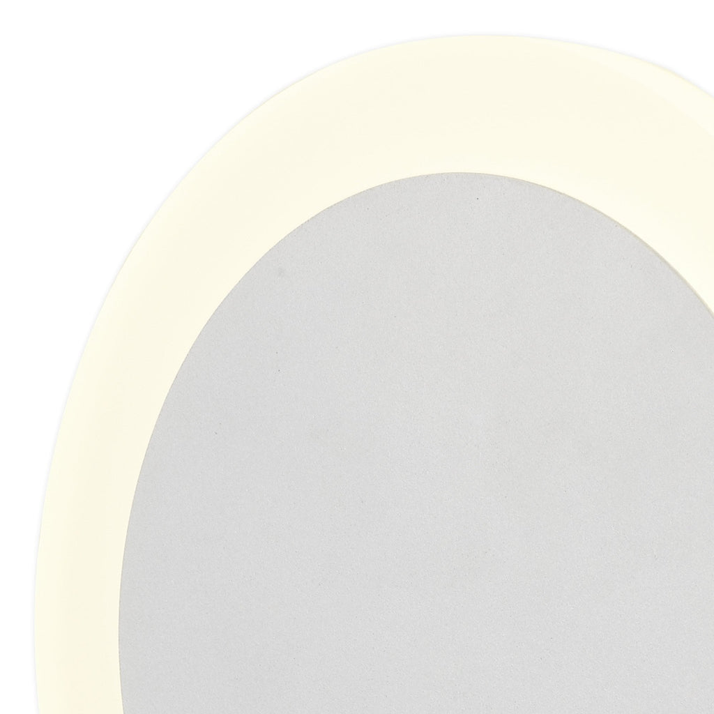 NLK03899 Modena Magnetic Base Wall Lamp LED 15/19cm Round Centre Sand White/Acrylic Frosted Diffuser
