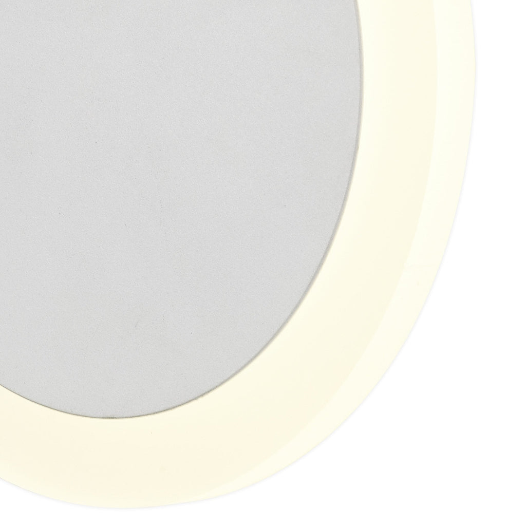 NLK03899 Modena Magnetic Base Wall Lamp LED 15/19cm Round Centre Sand White/Acrylic Frosted Diffuser