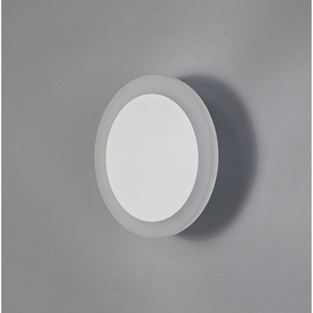 NLK03899 Modena Magnetic Base Wall Lamp LED 15/19cm Round Centre Sand White/Acrylic Frosted Diffuser