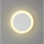 NLK03899 Modena Magnetic Base Wall Lamp LED 15/19cm Round Centre Sand White/Acrylic Frosted Diffuser